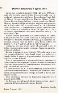 Decreto ministeriale 3 agosto 1983