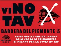 Barbera del Piemonte  etichetta vino NO TAV